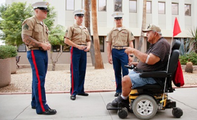 Marines pay visit to Phoenix VA Hospital