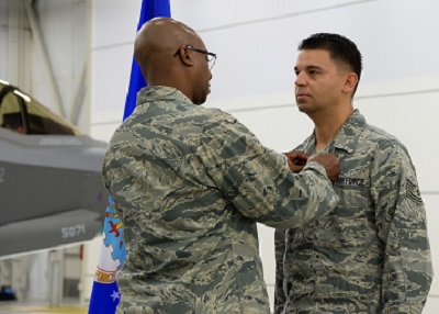 Hill Airman receives Purple Heart