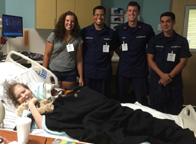 Coast Guard members visit Rose Kerney