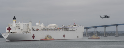 USNS Mercy Departure for Pacific Partnership 2016