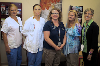 The staff of the Veterans Affairs Central Iowa Health Care System, Des Moines, Iowa, women’s clinic