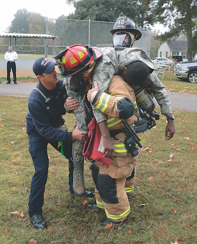 Community partners practice lifesaving procedures