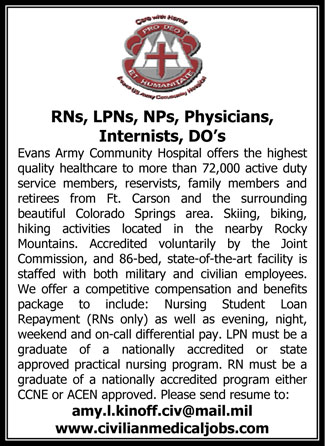 EvansArmyCommHosp-RN,LPN,NP-Phys