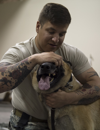 Aeromedical Evacuation Airmen receive basic veterinary training