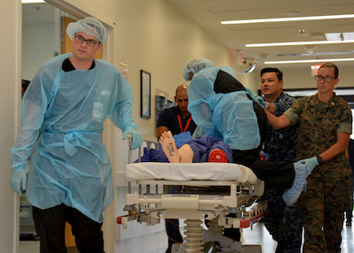 Naval Hospital Conducts Casualty Evacuation Training