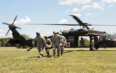 Medical Soldiers conduct medical evacuation training