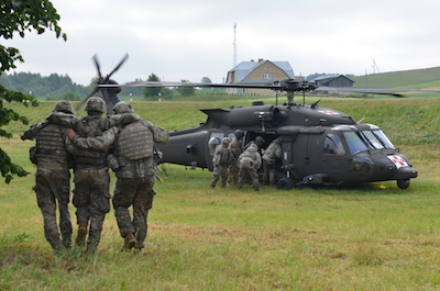 Ground assault exercise transitions into medevac exercise