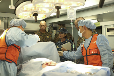 JSDF, U.S. military conduct Japanese and U.S. Medical Expert Exchange Event