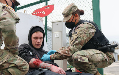 Maryland military police Soldier responds to mock mass casualty vehicle collision