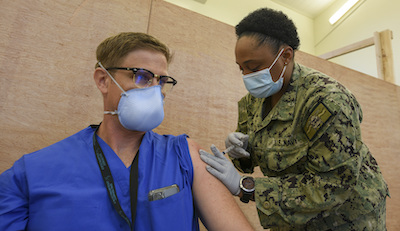 U.S. Naval Hospital Guam Healthcare Providers Receive COVID-19 Vaccine