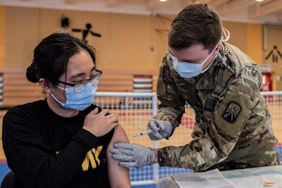 Army dental personnel in Europe receive their COVID vaccinations