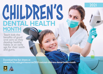 Children’s Dental Health Month graphic