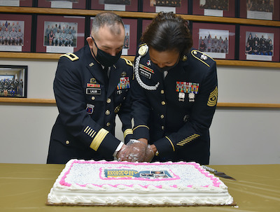 Cutting the cake