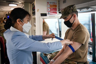 Korean National Red Cross blood drive at Humphreys