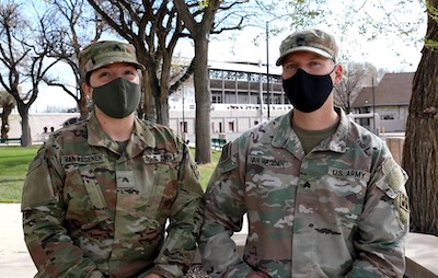 Married U.S. Army Combat Medics Support Federal Vaccination Efforts in Pueblo, Colorado