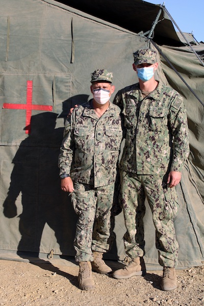 Father and son serve at Global Medic