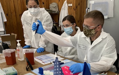 1st Area Medical Laboratory Soldiers train with Ukrainian military doctors