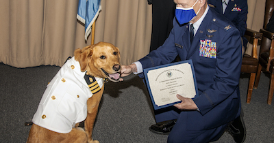 Uniformed Services University’s Facility Dog’s Promotion a Howling Success