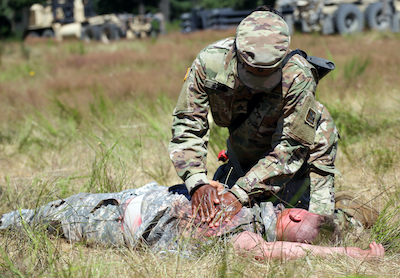 181st Brigade Support Battalion take part in MEDEVAC exercise during Annual Training