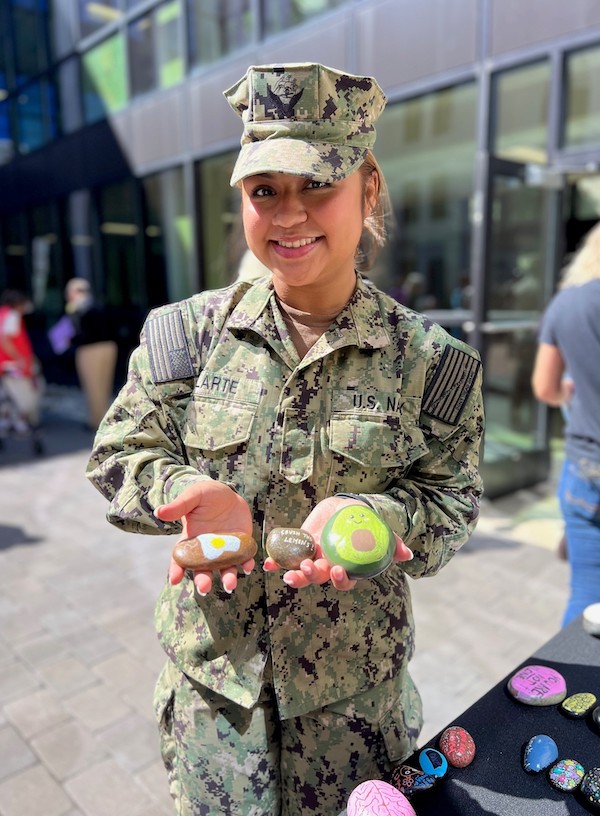 “Crush the Lemon”: A Navy Sailor and Brooklyn, New York Native’s Message to Others During Suicide Prevention Month Rock Placement Ceremony