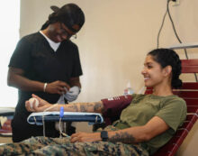 Marines give blood at Yale Hall, clinic prepares for ‘blood battle’