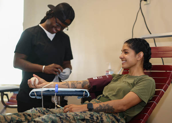 Marines give blood at Yale Hall, clinic prepares for ‘blood battle’