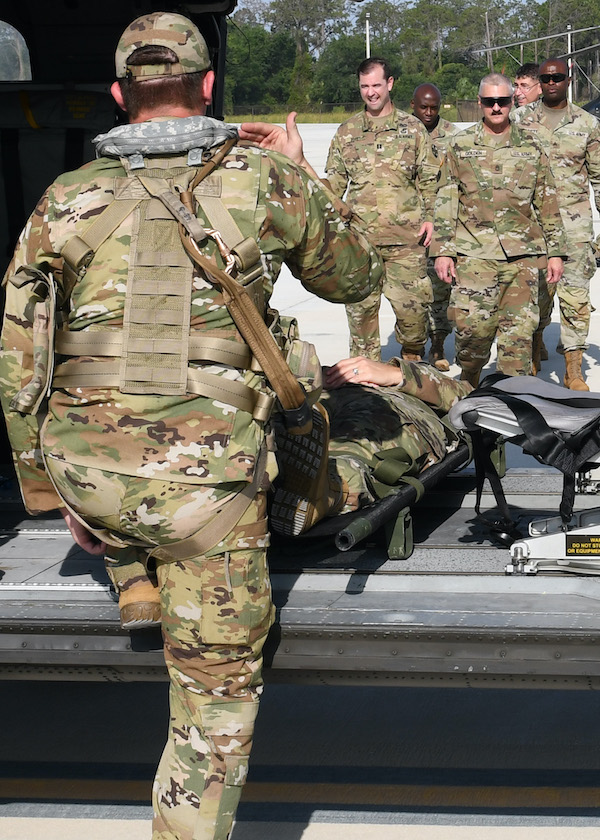 ‘Warrior Medics’ conduct Black Hawk medevac litter training, familiarization flights over Tampa Bay