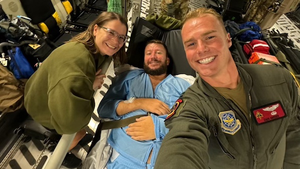 Air Force brother and Army sister deliver medical transport in joint mission