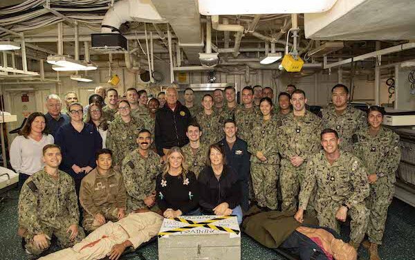 Cutting Teeth on Triage and Tactical Combat Casualty Care aboard USS Iwo Jima (LHD 7)